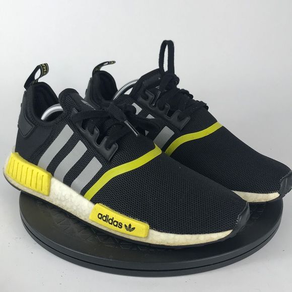 Adidas NMD R1 Black/Yellow Athletic Running Shoes F99713 Men’s Size 11 - Picture 3 of 12